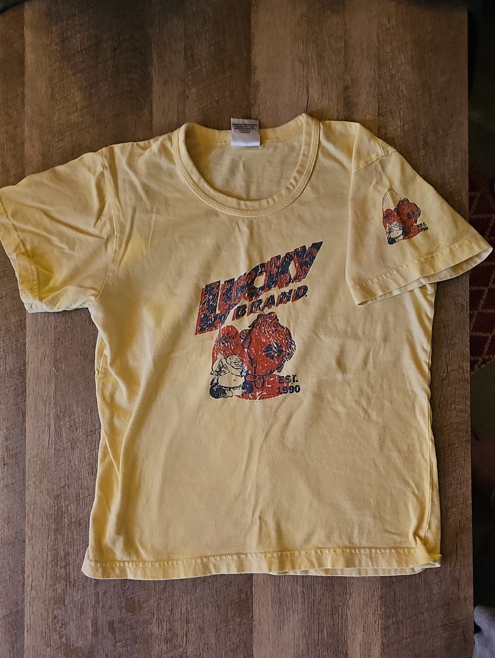 Lucky Brand "Knit-Wear" Fishing Buddha T-shirt